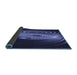 Thickness of Patterned Night Blue Rug, pat1385blu