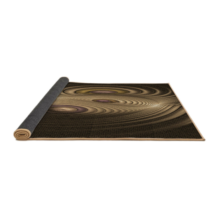 Thickness of Patterned Light Brown Rug, pat1385brn