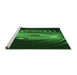 Sideview of Machine Washable Transitional Dark Forest Green Rug, wshpat1385grn