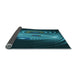 Thickness of Patterned Deep Teal Green Rug, pat1385lblu