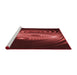 Sideview of Machine Washable Transitional Red Rug, wshpat1385rd