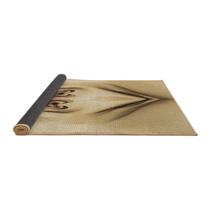 Thickness of Patterned Cinnamon Brown Rug, pat1386brn
