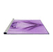 Sideview of Machine Washable Transitional Purple Rug, wshpat1386pur