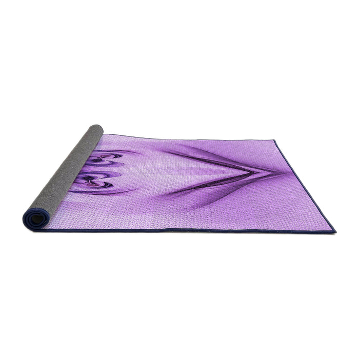Thickness of Patterned Purple Rug, pat1386pur
