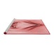 Sideview of Machine Washable Transitional Pastel Pink Rug, wshpat1386rd