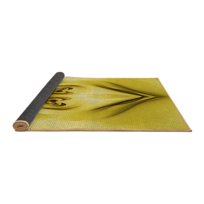 Thickness of Patterned Caramel Brown Rug, pat1386yw