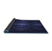 Thickness of Patterned Night Blue Rug, pat1387blu