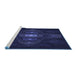 Sideview of Machine Washable Transitional Night Blue Rug, wshpat1387blu