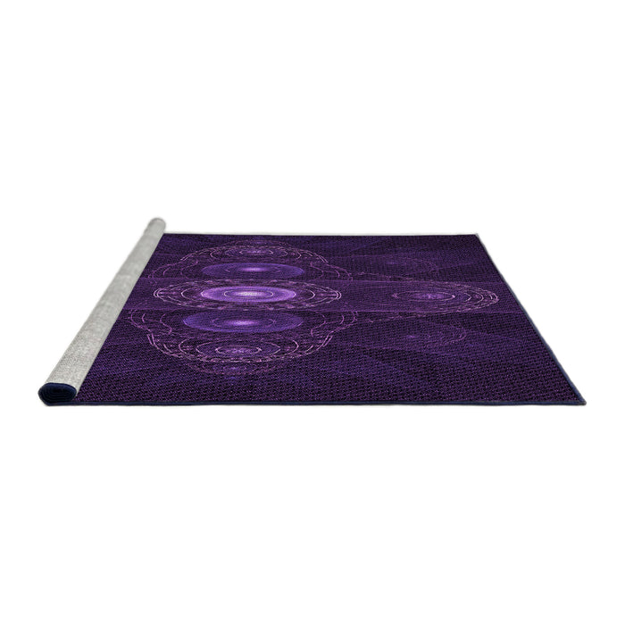 Sideview of Machine Washable Transitional Deep Purple Rug, wshpat1387pur