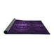 Thickness of Patterned Deep Purple Rug, pat1387pur