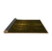 Thickness of Patterned Dark Bronze Brown Rug, pat1387yw