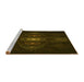 Sideview of Machine Washable Transitional Dark Bronze Brown Rug, wshpat1387yw