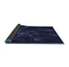 Thickness of Patterned Night Blue Rug, pat1388blu