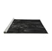 Sideview of Machine Washable Transitional Black Rug, wshpat1388gry