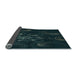 Thickness of Patterned Black Rug, pat1388lblu