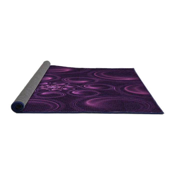 Thickness of Patterned Purple Rug, pat1388pur