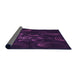 Thickness of Patterned Purple Rug, pat1388pur