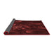 Thickness of Patterned Saffron Red Rug, pat1388rd