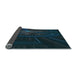 Thickness of Patterned Black Rug, pat1389lblu