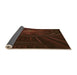 Thickness of Patterned Black Brown Rug, pat1389org