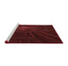 Sideview of Machine Washable Transitional Fire Brick Red Rug, wshpat1389rd