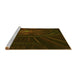 Sideview of Machine Washable Transitional Dark Bronze Brown Rug, wshpat1389yw