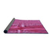 Thickness of Patterned Crimson Purple Rug, pat139pur