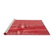 Sideview of Machine Washable Transitional Red Rug, wshpat139rd