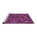 Sideview of Machine Washable Transitional Orchid Purple Rug, wshpat1390pur