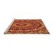 Sideview of Machine Washable Transitional Red Rug, wshpat1391org