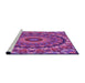 Sideview of Machine Washable Transitional Medium Violet Red Pink Rug, wshpat1391pur