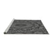 Sideview of Machine Washable Transitional Gray Rug, wshpat1392gry