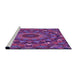 Sideview of Machine Washable Transitional Dark Magenta Purple Rug, wshpat1392pur