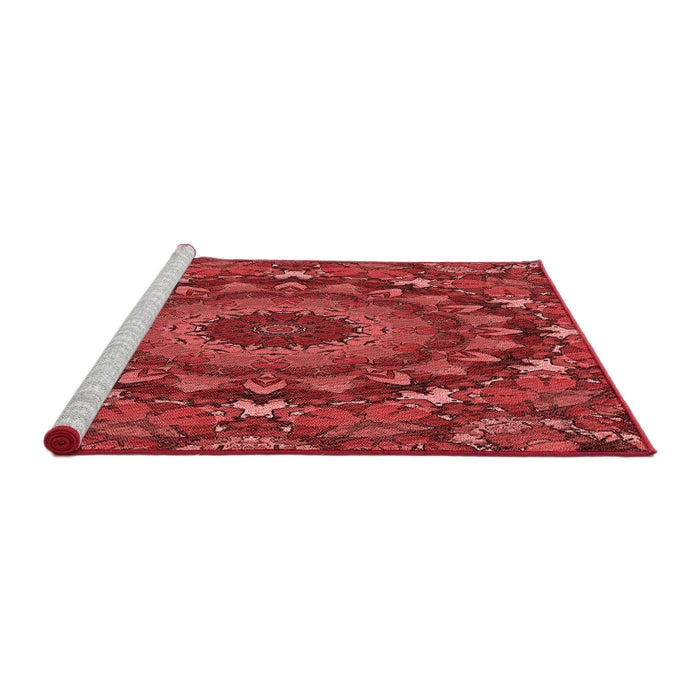 Sideview of Machine Washable Transitional Red Rug, wshpat1392rd