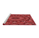 Sideview of Machine Washable Transitional Red Rug, wshpat1392rd