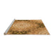 Sideview of Machine Washable Transitional Orange Rug, wshpat1393org