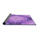 Thickness of Patterned Violet Purple Rug, pat1393pur