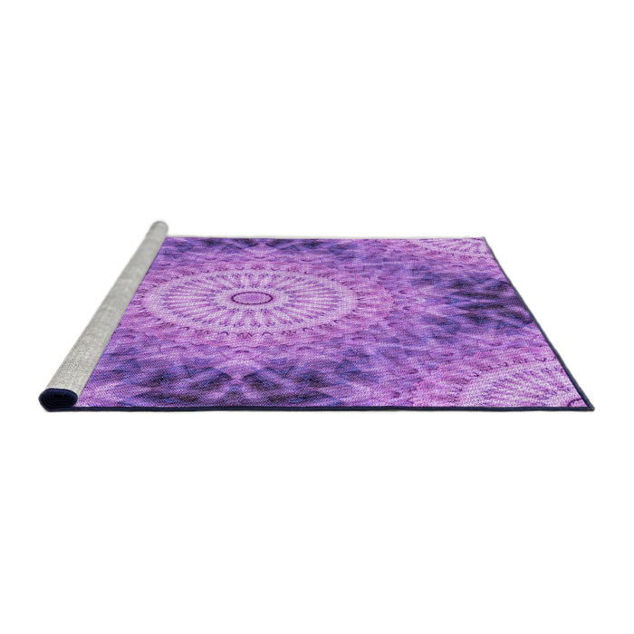 Sideview of Machine Washable Transitional Violet Purple Rug, wshpat1393pur