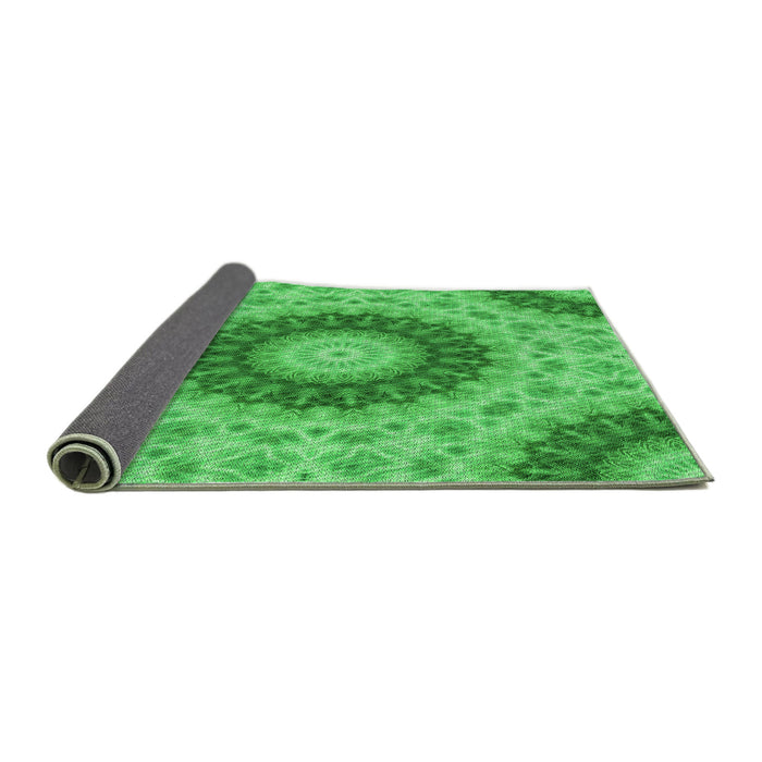 Thickness of Patterned Neon Green Rug, pat1394grn