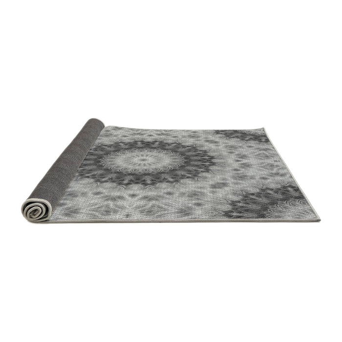 Thickness of Patterned Smokey Gray Rug, pat1394gry