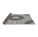 Thickness of Patterned Smokey Gray Rug, pat1394gry