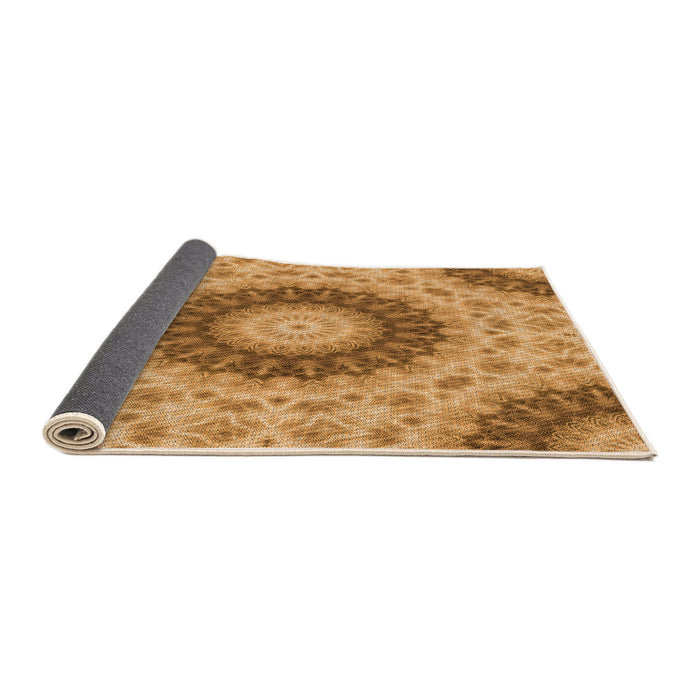 Thickness of Patterned Orange Rug, pat1394org