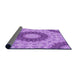 Thickness of Patterned Violet Purple Rug, pat1394pur