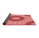 Thickness of Patterned Ruby Red Rug, pat1394rd