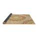 Thickness of Patterned Orange Rug, pat1395brn