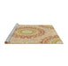 Sideview of Machine Washable Transitional Orange Rug, wshpat1395brn