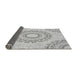 Thickness of Patterned Gunmetal Gray Rug, pat1395gry