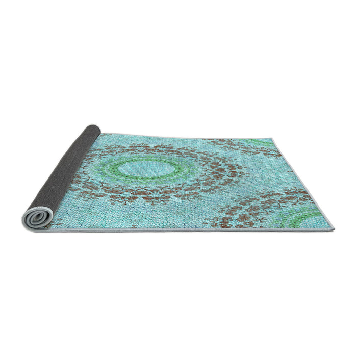 Thickness of Patterned Blue Rug, pat1395lblu