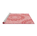 Sideview of Machine Washable Transitional Red Rug, wshpat1395rd