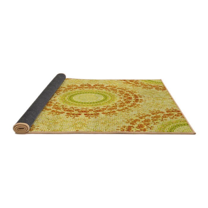 Thickness of Patterned Bold Yellow Rug, pat1395yw
